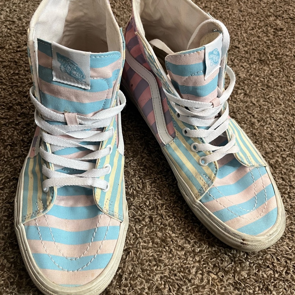 Vans Pastel Striped High-Tops